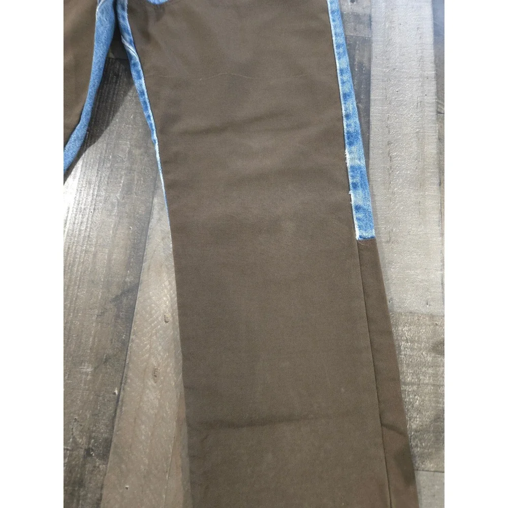 VTG Wrangler Pro Gear Upland Brush Guard Hunting Jeans 34 x 32 Denim Nylon Brown